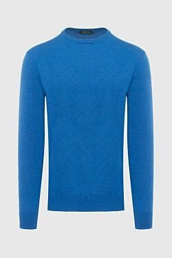 Cashmere jumper blue for men