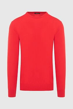 Red cashmere jumper for men