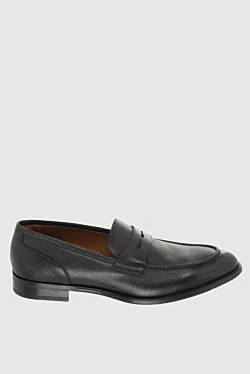 Brown leather loafers for men