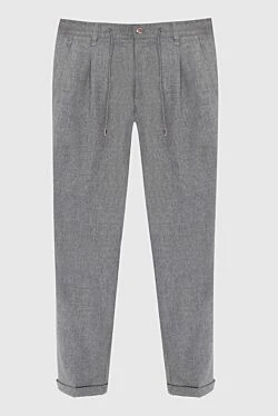 Casual woolen gray trousers
 for men