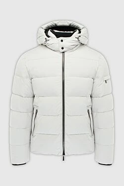 Men's down jacket made of polyester white