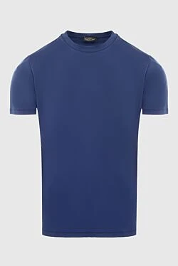 Cotton and elastane T-shirt blue for men