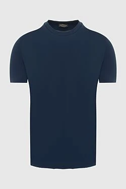 Cotton and elastane T-shirt blue for men