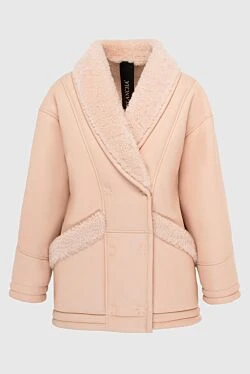 Sheepskin coat beige for women