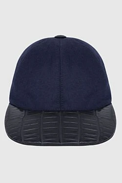 Blue alligator cap for men