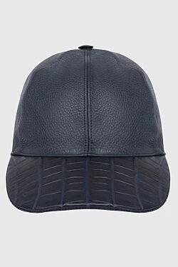 Blue crocodile cap for men