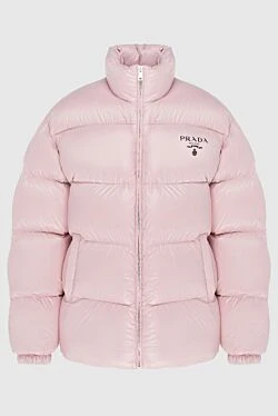 Women's pink nylon down jacket