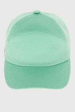 Green cashmere cap for women