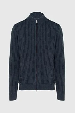 Cashmere cardigan gray for men