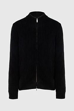 Cashmere cardigan black for men