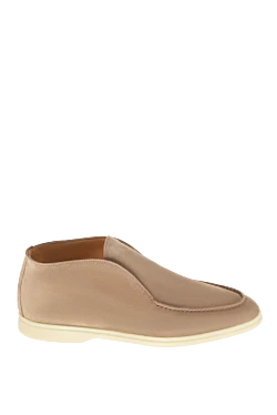 Men's beige suede loafers