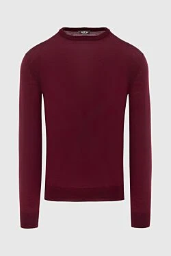 Wool jumper burgundy for men