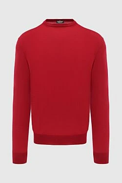 Red wool jumper for men