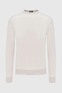 White wool jumper for men