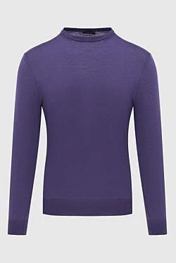 Violet wool jumper for men