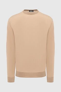 Wool jumper beige for men