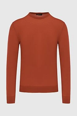 Wool jumper orange for men