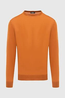 Wool jumper orange for men