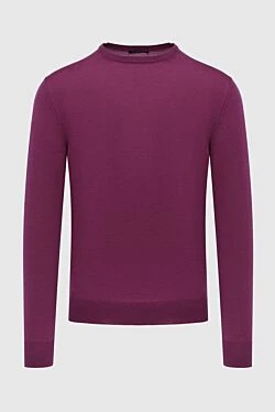 Violet wool jumper for men