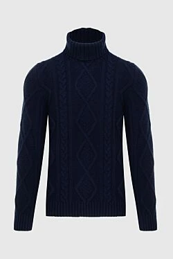 Men's blue wool jumper