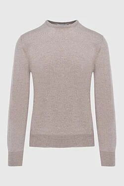 Men's beige wool jumper