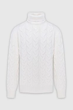 White wool jumper for men