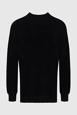 Black wool jumper for men