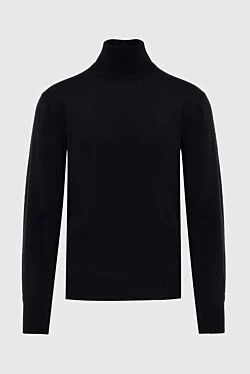 Black wool golf for men