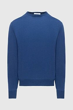 Blue wool jumper for men