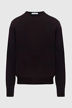 Brown wool jumper for men