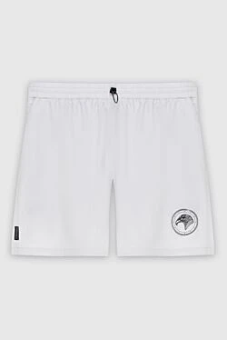 Шорты с эластичным поясом и фирменной эмблемой