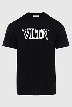 Black cotton T-shirt for men