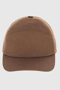 Brown cashmere cap for men