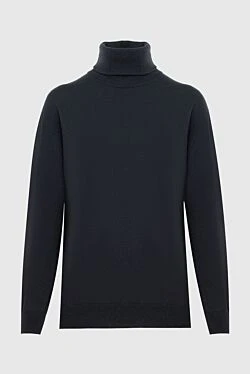 Кашемировый гольф черного цвета с гладкой текстурой