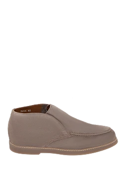 Beige nubuck loafers for men