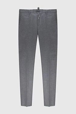 Gray wool trousers for men