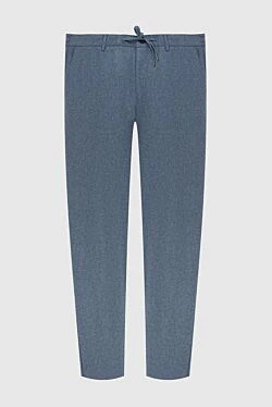 Men's blue wool trousers