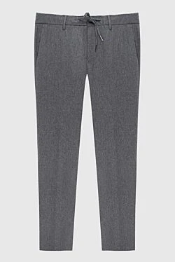 Gray wool trousers for men