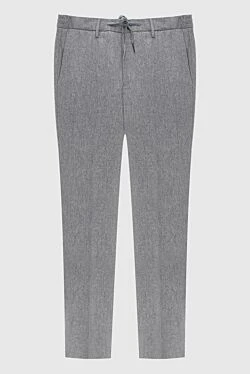 Gray wool trousers for men