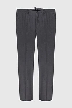 Gray wool trousers for men