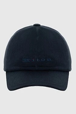 Blue cashmere cap for men