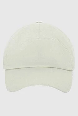 White cashmere cap for men