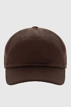 Brown cashmere cap for men