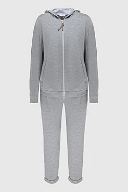 Костюм из мягкого шелковистого хлопка в сером цвете