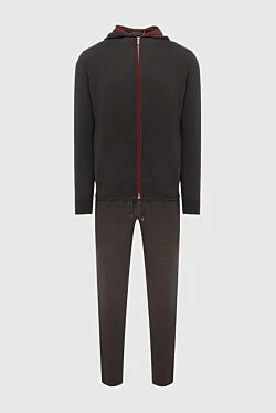 Men's sports suit made of cotton and cashmere, brown