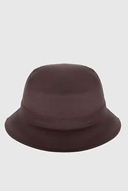 Brown polyester panama hat for men