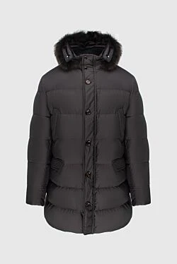 Men's down jacket made of polyamide black