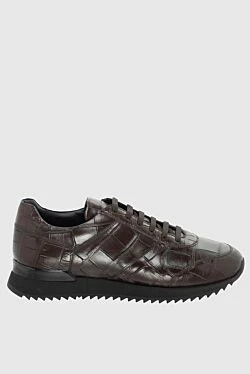 Brown Alligator Sneakers for men