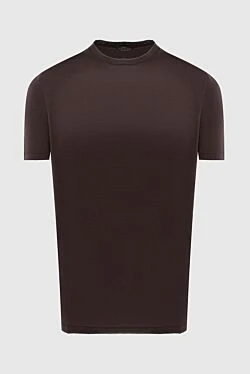 Brown cotton T-shirt for men