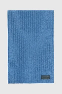 Cashmere scarf blue for men